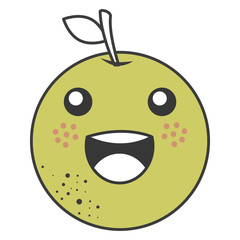 orange citrus fruit kawaii character vector illustration design