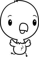 Cartoon Baby Eagle Running