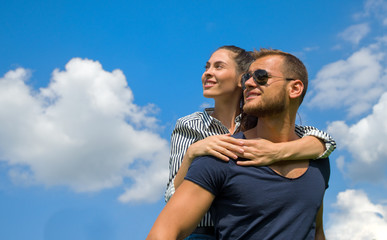 Young couple happy about future together