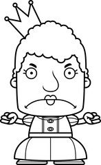 Cartoon Angry Princess Woman