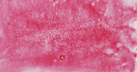 wet pink paper top view