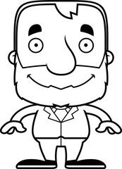 Cartoon Smiling Businessperson Man