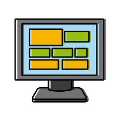 online delivery service computer commerce internet vector illustration