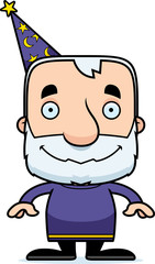 Cartoon Smiling Wizard Man
