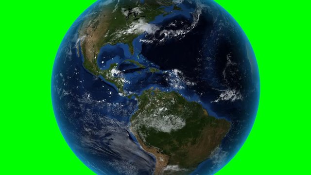 Honduras. 3D Earth in space - zoom in on Honduras outlined. Green screen background