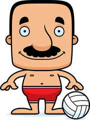 Obraz premium Cartoon Smiling Beach Volleyball Player Man