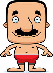 Obraz premium Cartoon Smiling Man Swimsuit