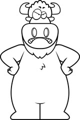 Cartoon Buffalo Angry