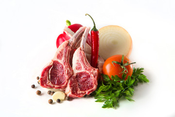 Fresh lamb ribs