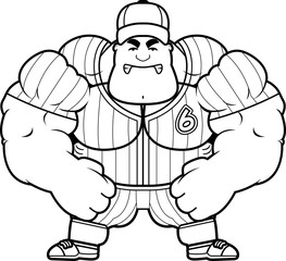 Angry Cartoon Baseball Player