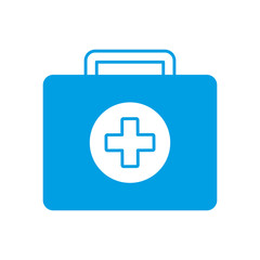 first aid box icon over white background vector illustration