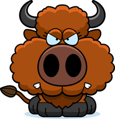 Cartoon Buffalo Angry