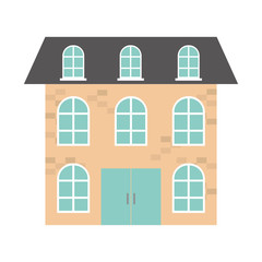 Fototapeta na wymiar modern house icon over white background colorful design vector illustration