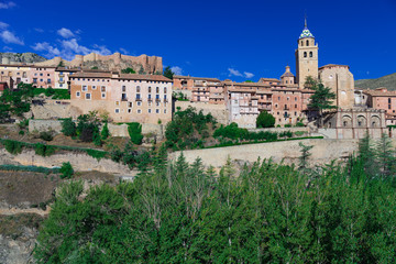 Views from "camino rupestre" over Albarracin. Aragon, Spain
