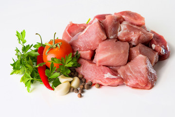 Fresh meat for shish kebab