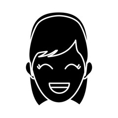 character woman head person image vector illustration