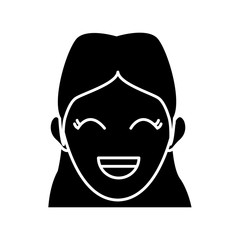 character woman head person image vector illustration