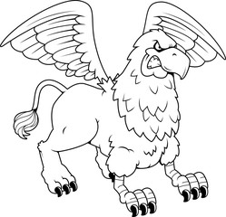 Angry Cartoon Griffin