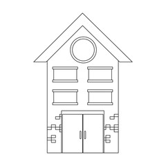 modern house icon over white background vector illustration