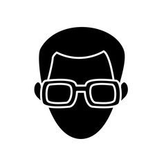 man face character people employee profile vector illustration