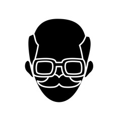 man face character people employee profile vector illustration