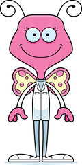 Cartoon Smiling Doctor Butterfly