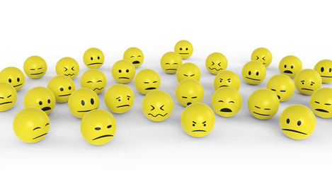 Smileys sind genervt