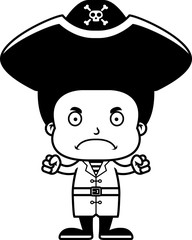 Cartoon Angry Pirate Boy