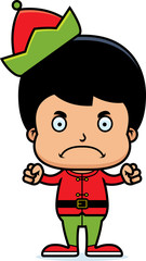 Cartoon Angry Xmas Elf Boy