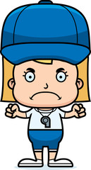 Cartoon Angry Coach Girl