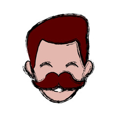 man face character people employee profile vector illustration