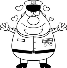 Cartoon Navy Admiral Hug