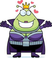 Cartoon Martian Queen Hug