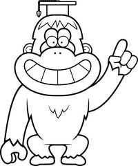 Cartoon Orangutan Professor