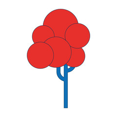 tree icon over white background vector illustration