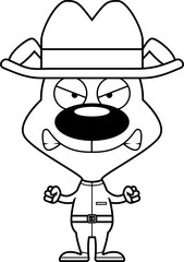 Cartoon Angry Cowboy Puppy