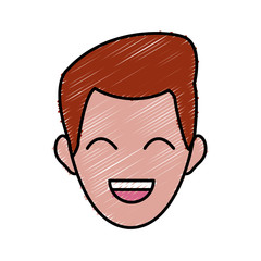 man face character people profile cartoon image vector illustration