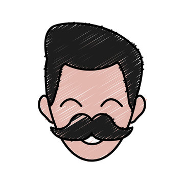 man face character people profile cartoon image vector illustration