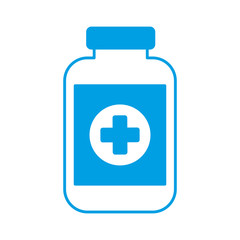 Obraz premium medicine bottle icon over white background vector illustration
