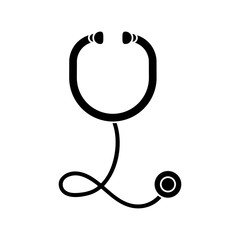 stethoscope icon over white background vector illustration