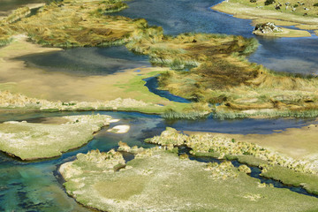 Clear waters of Cañete river near Vilca villag, Peru