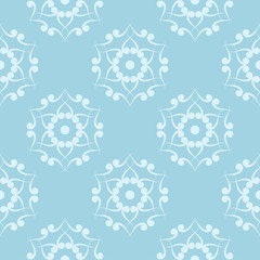 Blue and white abstract seamless pattern