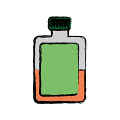 liquor bottle icon over white background vector illustration