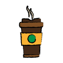 coffee cup icon over white background vector illustration