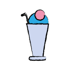 milkshake drink icon over white background vector illustration