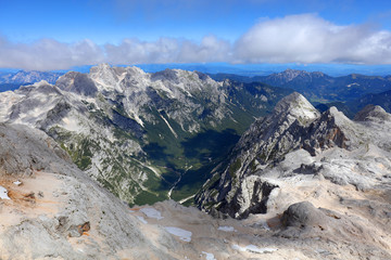 Alpine landscape in the Triglav National Park, Julian Alps, Slovenia, Europe