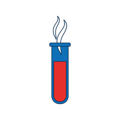 test tube icon over white background vector illustration