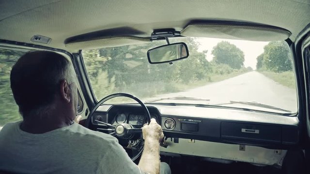 Man Drives an Old Soviet Car ZAZ Zaporozhets 968
