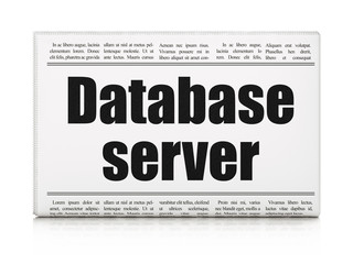 Programming concept: newspaper headline Database Server