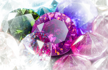 Colorful polished diamond jewelry